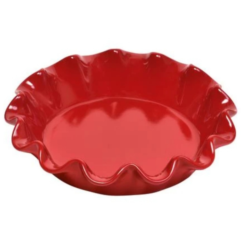 *Emile Henry Rouge Red Fluted Pie Dish